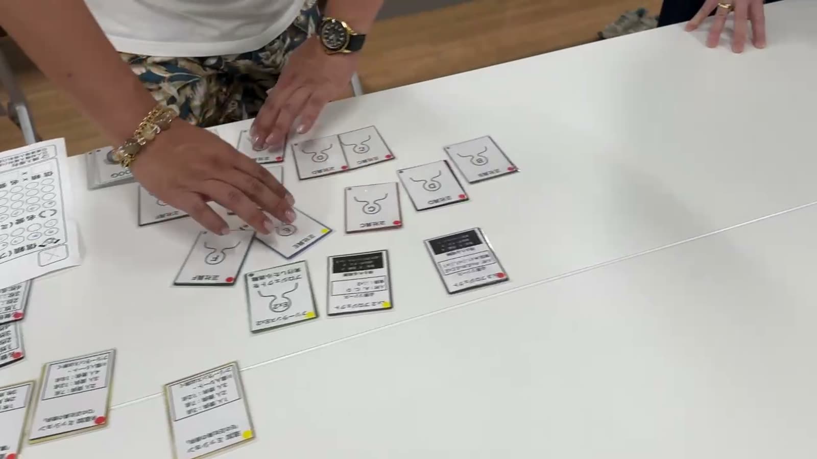 場に並べられたプロジェクトカードと人材カード